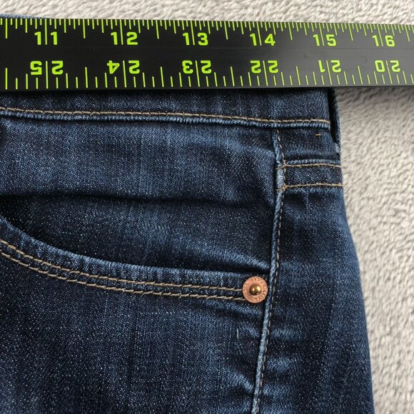 7 For All Mankind Womens Jeans Size 26 Blue Denim Straight Leg Dark Wash Casual - Picture 5 of 16